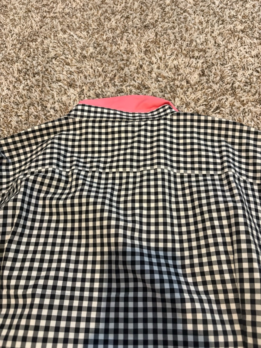 Ralph Lauren Black & White Gingham Shirt with Pink Trim women’s blouse 3x - Picture 8 of 8